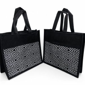 Grihvastu Jute Work Tote Lunch Bag with Zip - Natural Beige Tiffin Carry Bag for Office, 12x10 Inches (Pack of 2)