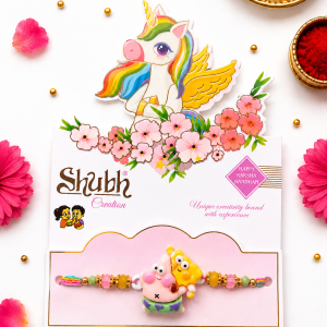 Grihvastu Handcrafted Cartoon Friends Kids Designer Rakhi (Single String)